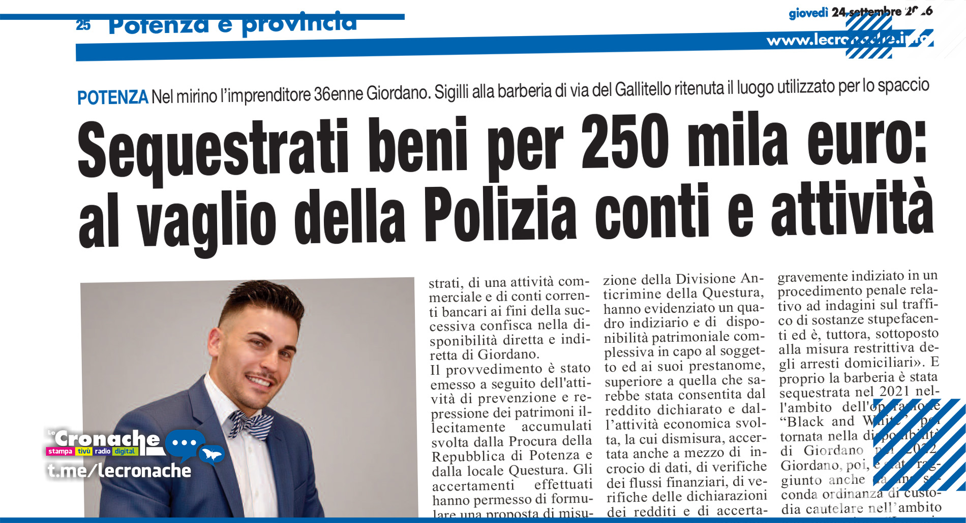 SEQUESTRATI BENI PER 250 MILA EURO
