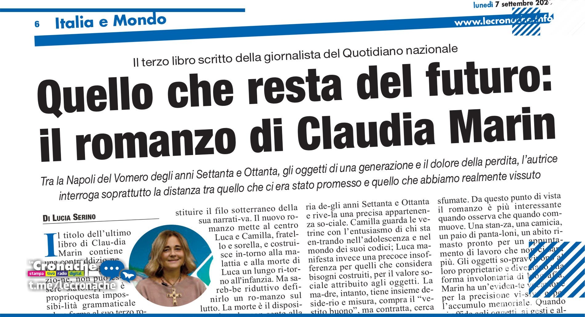 QUELLO CHE RESTA DEL FUTURO: IL ROMANZO DI CLAUDIA MARIN