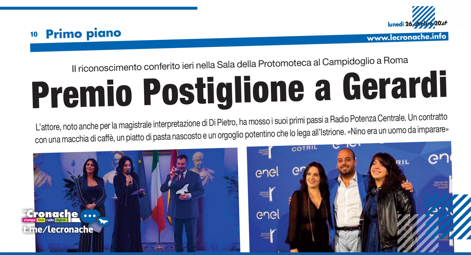 PREMIO POSTIGLIONE A GERARDI