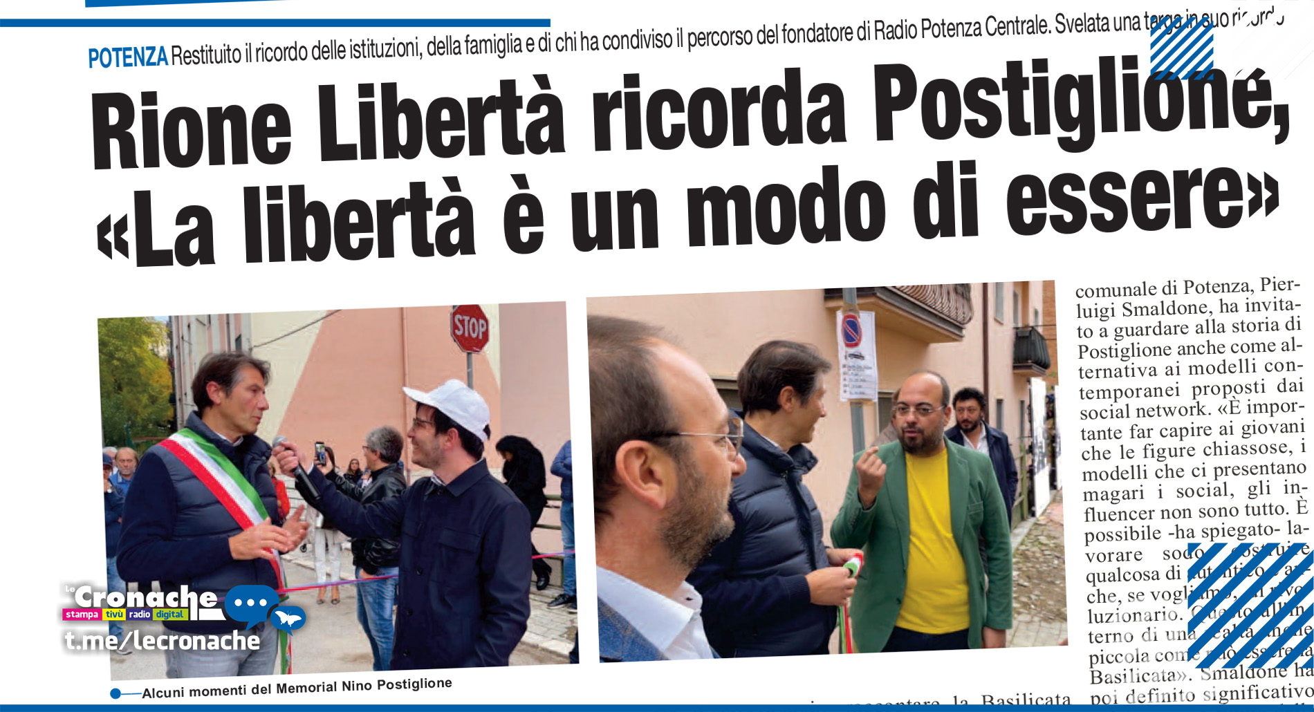 «LA LIBERTÀ È UN MODO DI ESSERE»