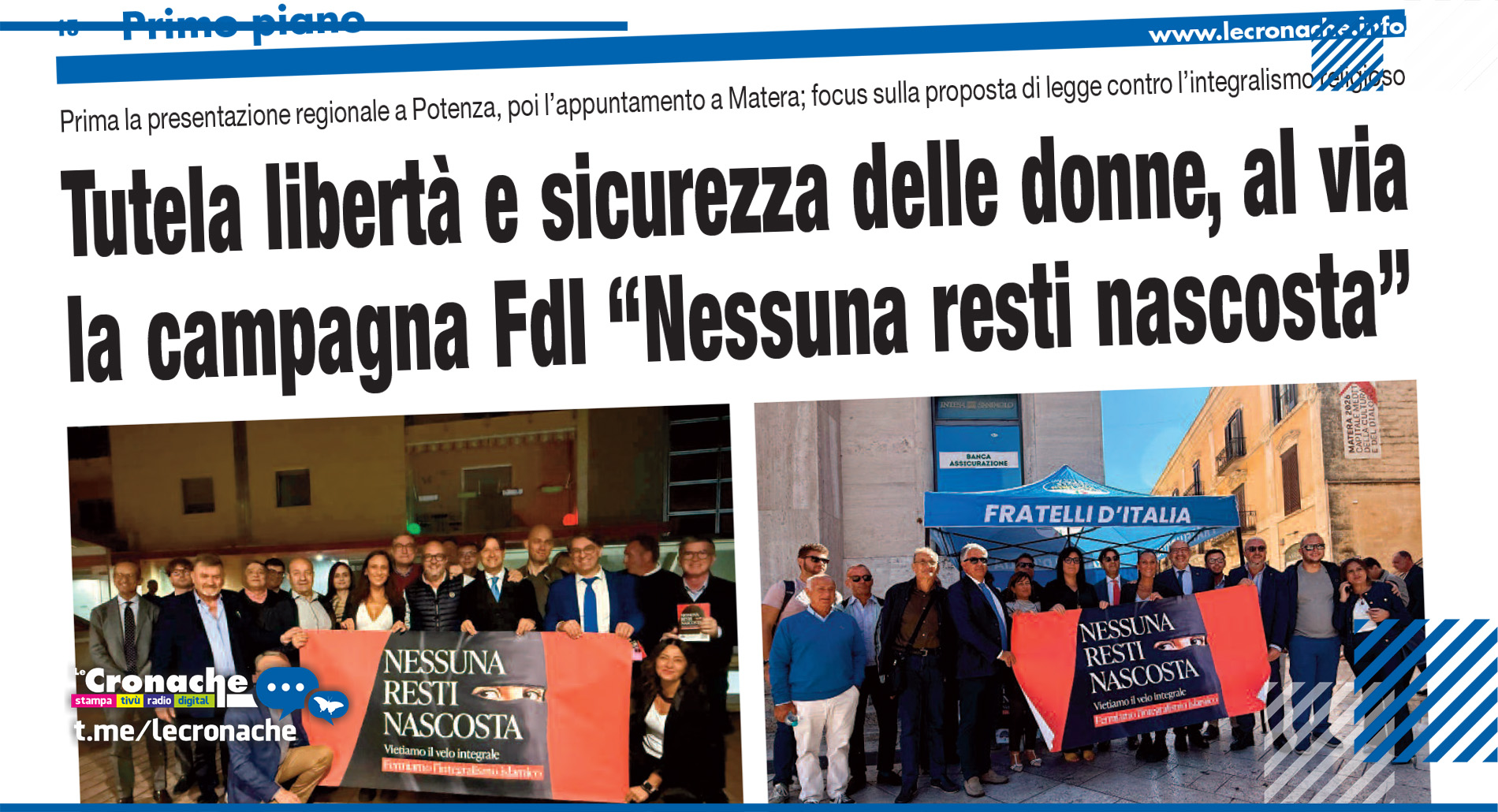 AL VIA LA CAMPAGNA DI FDI “NESSUNA RESTI NASCOSTA”