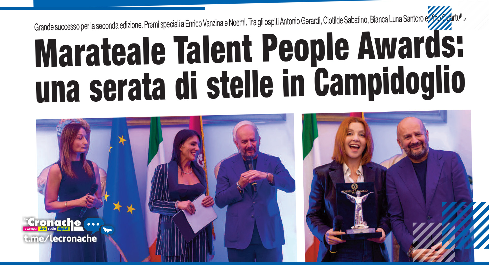 MARATEALE TALENT PEOPLE AWARDS: LE STELLE BRILLANO IN CAMPIDOGLIO