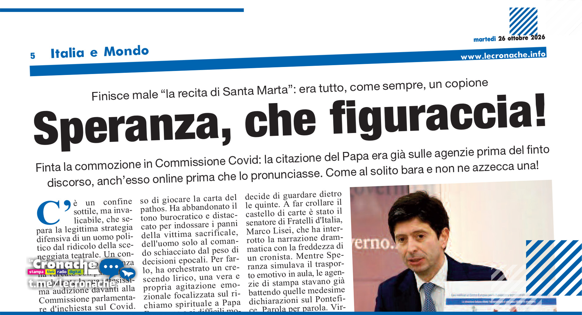 SPERANZA, CHE FIGURACCIA!